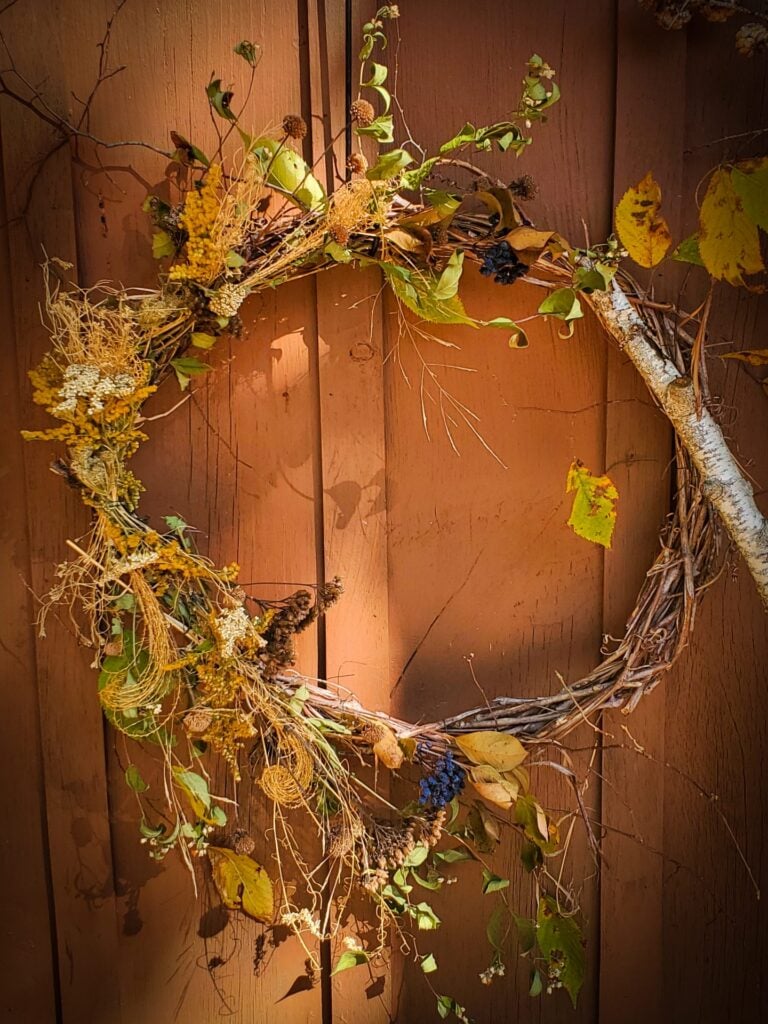 dried flower wreath