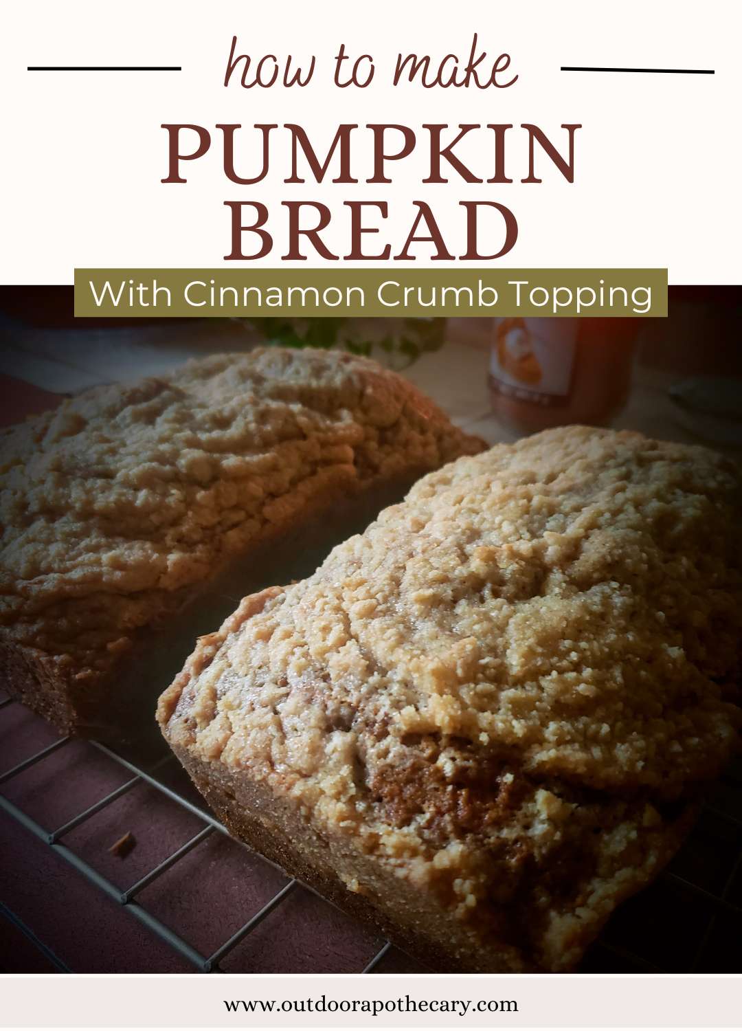 The Outdoor Apothecary pumpkin bread recipe