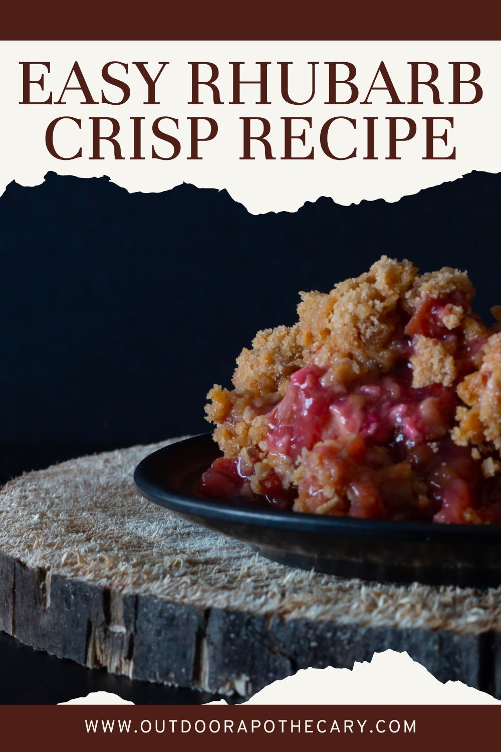 The Outdoor Apothecary easy rhubarb crisp recipe