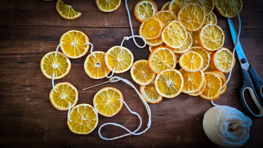 dried orange garland