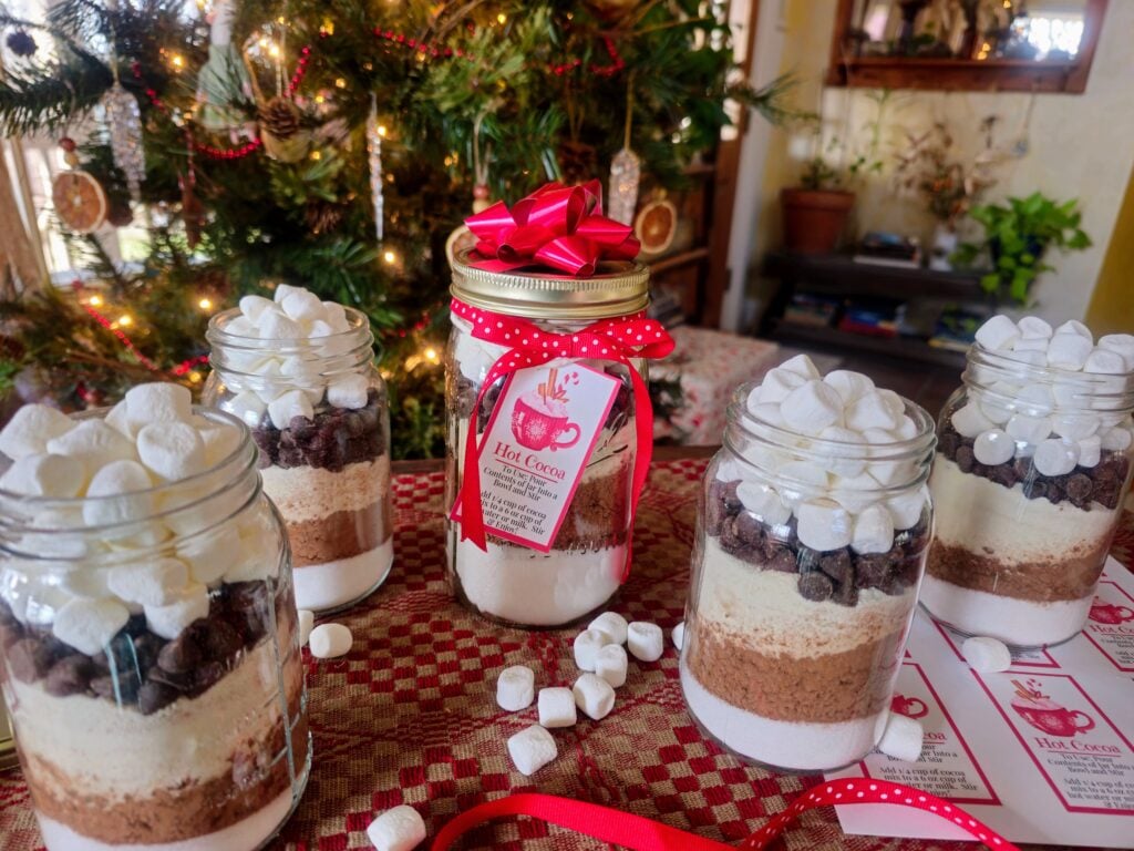 The Outdoor Apothecary hot cocoa in a mason jar gift