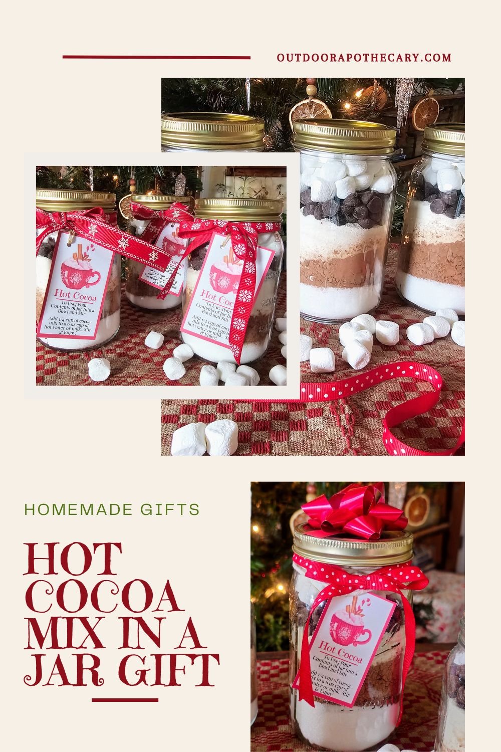 The Outdoor Apothecary hot cocoa in a mason jar gift