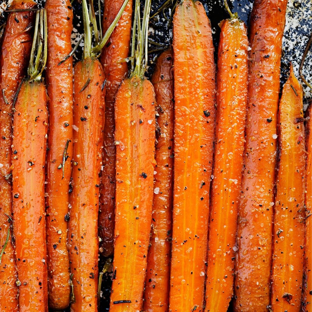 fermented ginger honey - roasted carrots with ginger honey glaze