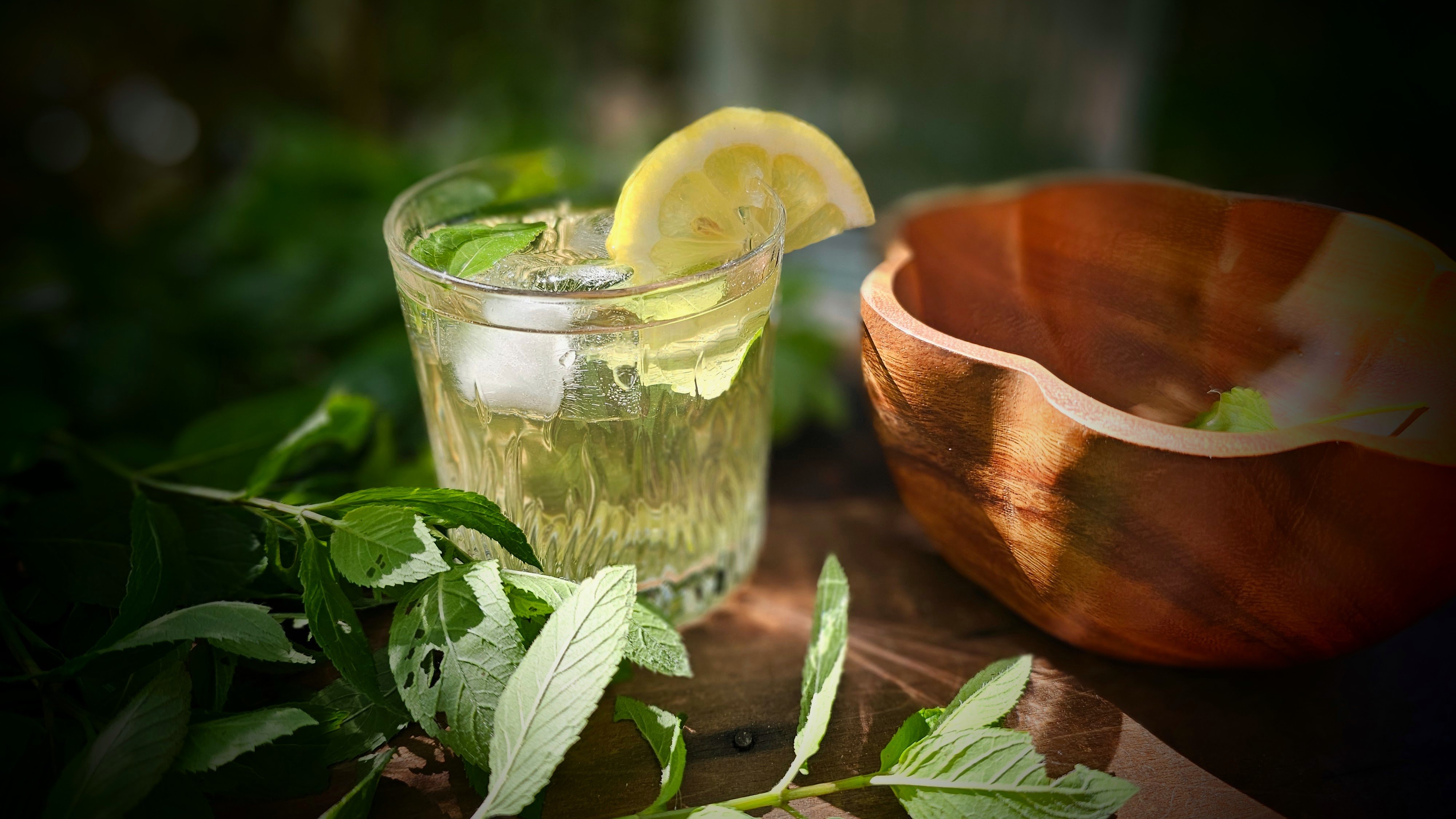 mint and lemon balm iced tea