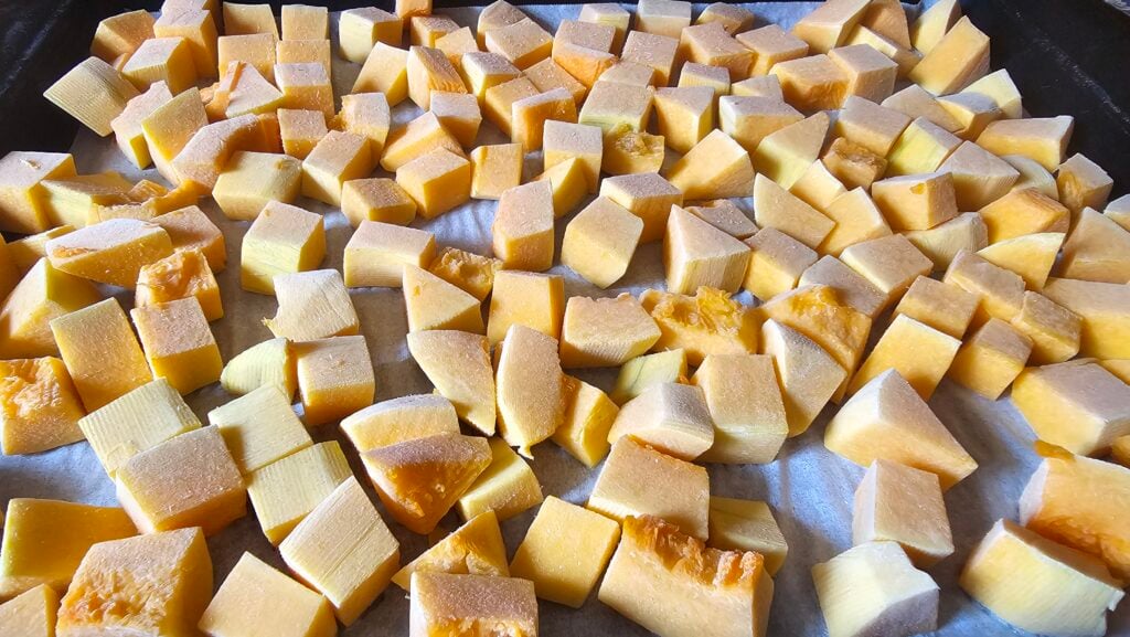 The Outdoor Apothecary freezing butternut squash
