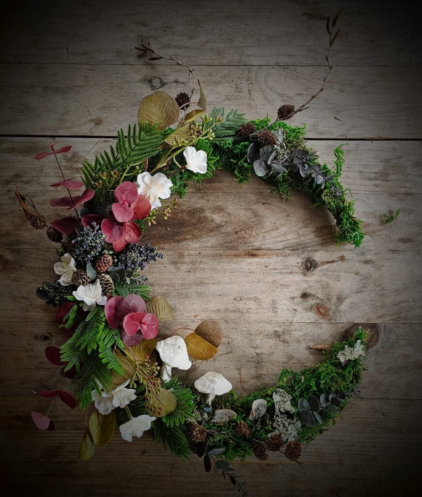 crescent moon wreath