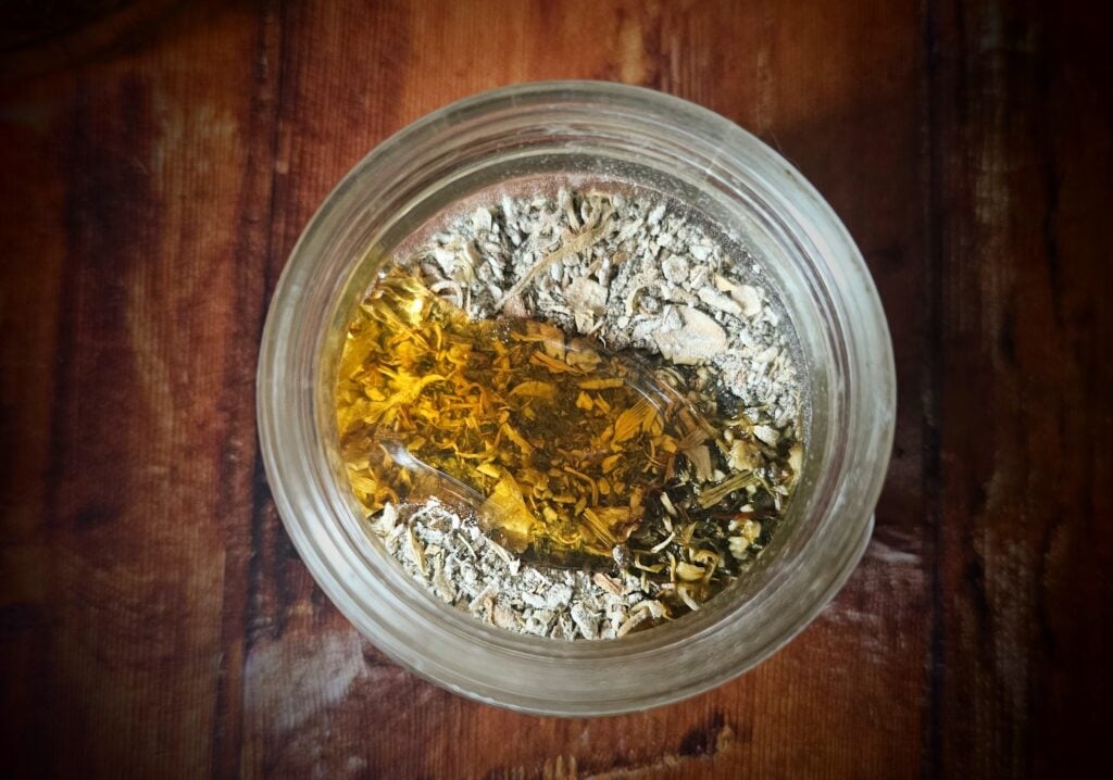 Homemade Facial Scrub with Herbs -