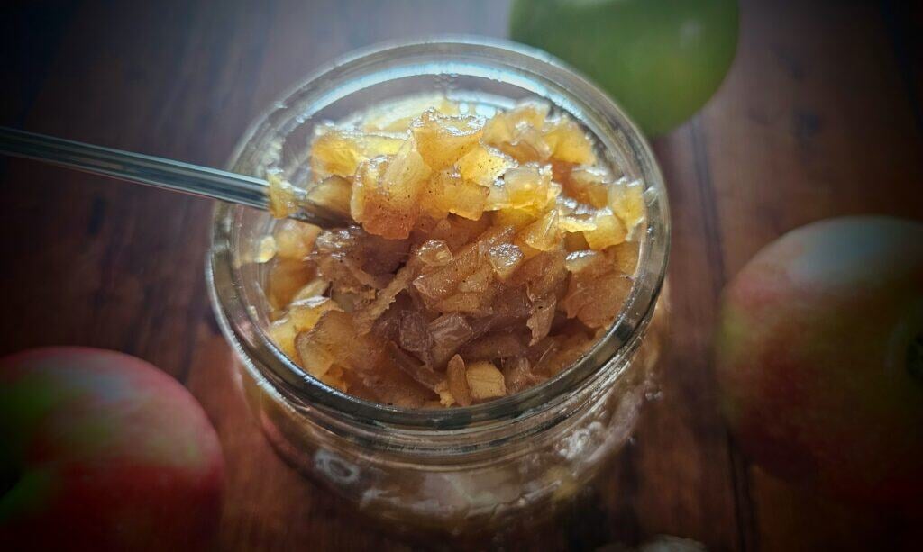 The Outdoor Apothecary apple and ginger chutney