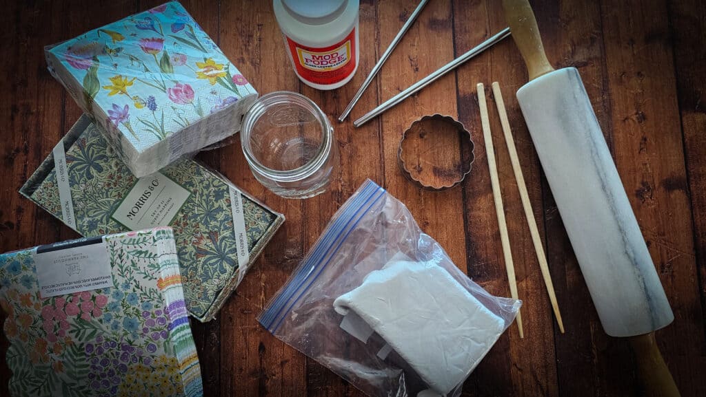 air dry clay flower frogs