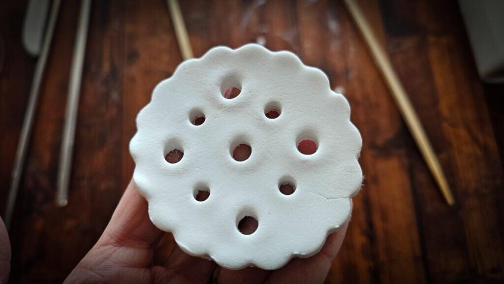 air dry clay flower frogs